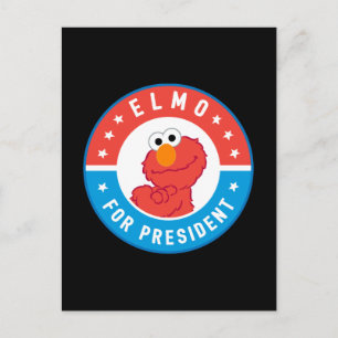 Elmo voor President Badge Briefkaart