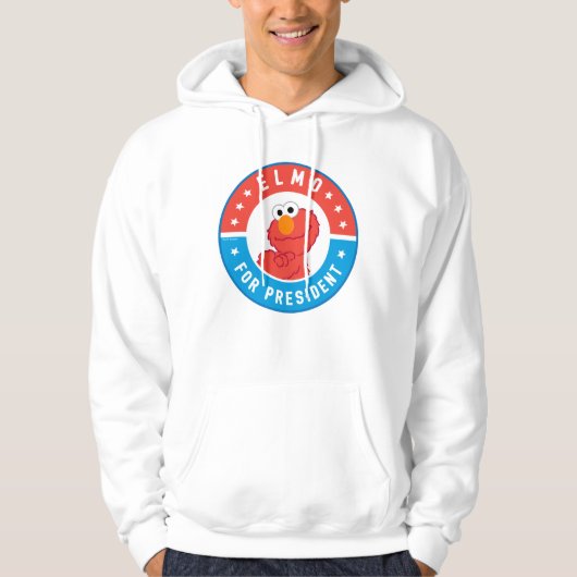 Elmo voor President Badge Hoodie (Voorkant)