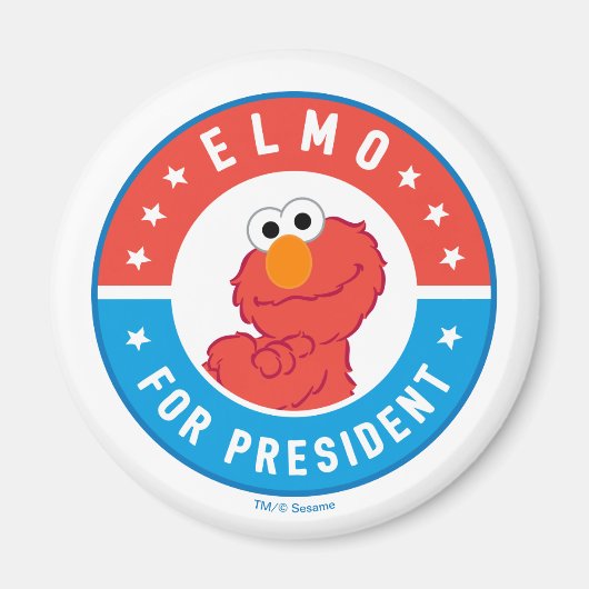 Elmo voor President Badge Magneet (Voorkant)