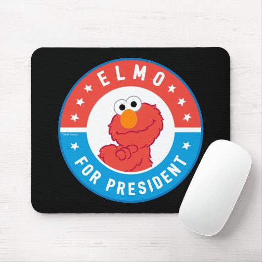 Elmo voor President Badge Muismat (Met muis)