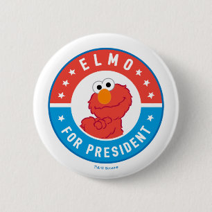 Elmo voor President Badge Ronde Button 5,7 Cm