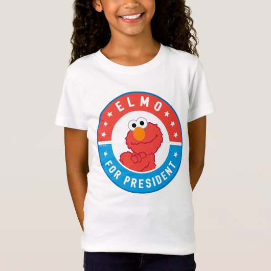 Elmo voor President Badge T-shirt (Voorkant)