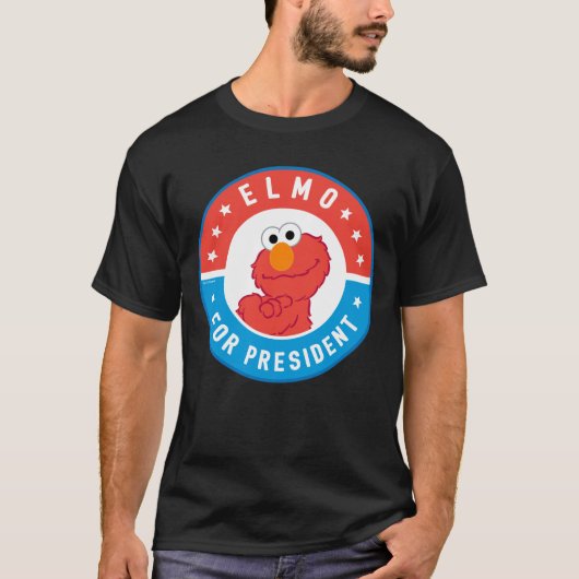 Elmo voor President Badge T-shirt (Voorkant)