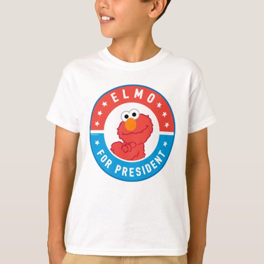 Elmo voor President Badge T-shirt (Voorkant)