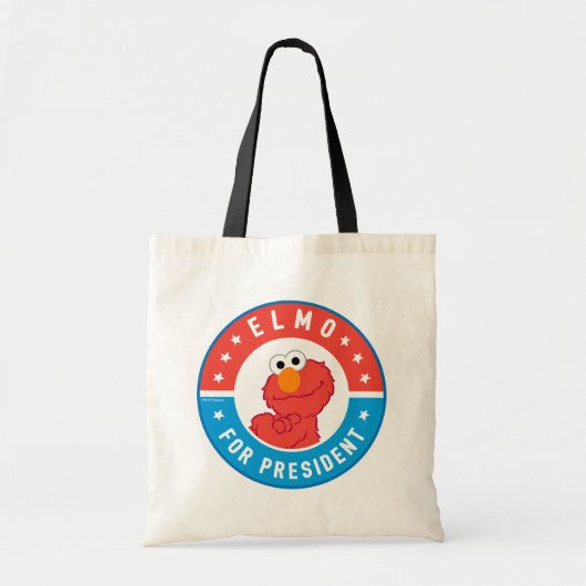 Elmo voor President Badge Tote Bag (Voorkant)