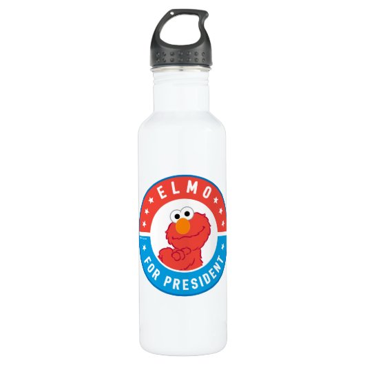 Elmo voor President Badge Waterfles (Voorkant)