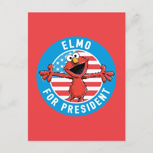 Elmo voor President - vlag Briefkaart (Voorkant)