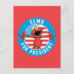 Elmo voor President - vlag Briefkaart