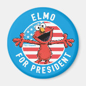 Elmo voor President - Vlag Magneet (Voorkant)