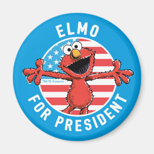 Elmo voor President - vlag Magneet