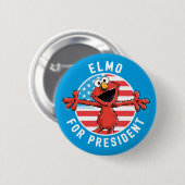 Elmo voor President - vlag Ronde Button 5,7 Cm (Voorkant /achterkant)