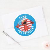 Elmo voor President - vlag Ronde Sticker (Envelop)