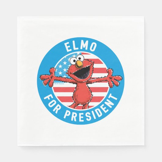 Elmo voor President - vlag Servet (Voorkant)