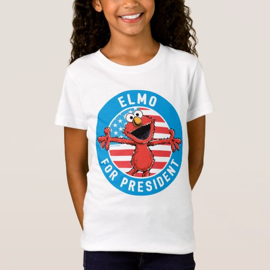Elmo voor President - vlag T-shirt (Voorkant)