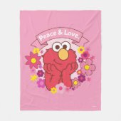 Elmo | Vrede en liefde Fleece Deken (Voorkant)