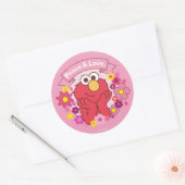 Elmo | Vrede en liefde Ronde Sticker (Envelop)