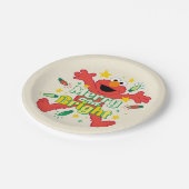 Elmo | Vrolijk en helder Papieren Bordje (Gekanteld)