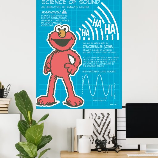 Elmo - Wetenschap van geluid Poster (Thuiskantoor)