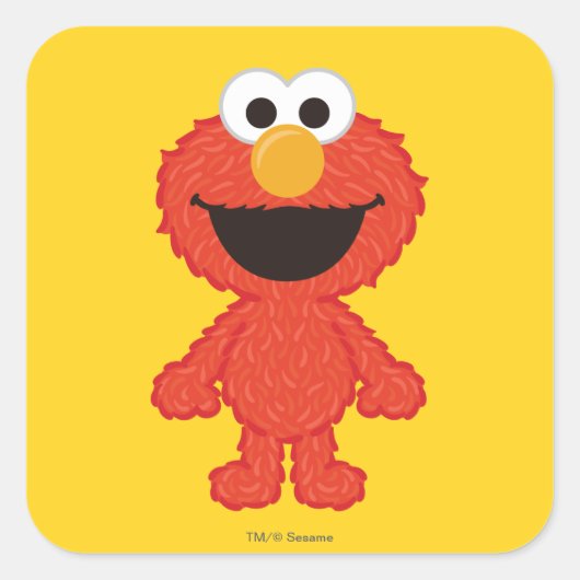 Elmo Wol Stijl Vierkante Sticker (Voorkant)