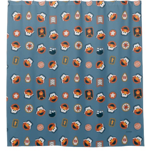 Elmo Woodland Explorer Pattern Douchegordijn (Voorkant)