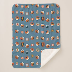 Elmo Woodland Explorer Pattern Sherpa Deken