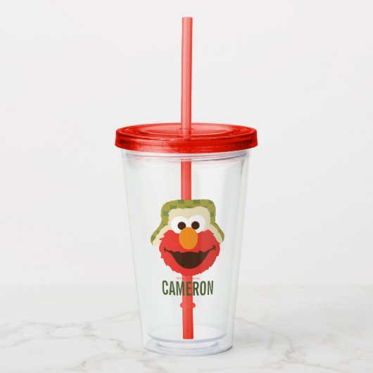 Elmo Woodland Face | Jouw namen toevoegen Acryl Drinkbeker (Voorkant)