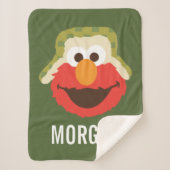 Elmo Woodland Face | Jouw namen toevoegen Sherpa Deken (Voorkant)