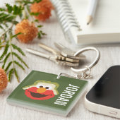 Elmo Woodland Face | Jouw namen toevoegen Sleutelhanger (Voorkant Rechts)