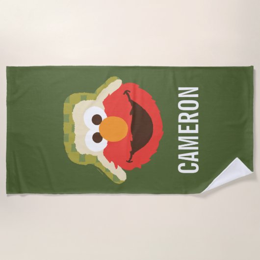 Elmo Woodland Face | Jouw namen toevoegen Strandlaken (Voorkant)