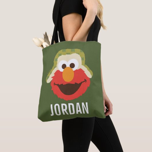 Elmo Woodland Face | Jouw namen toevoegen Tote Bag (Dichtbij)