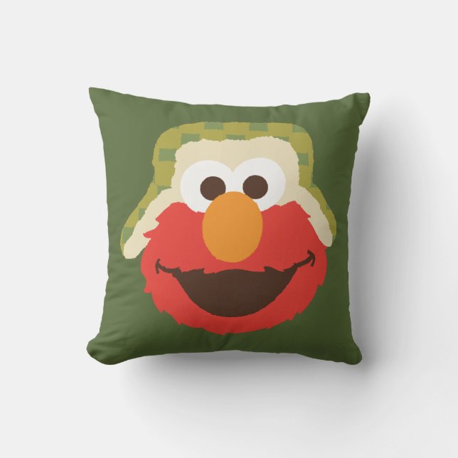 Elmo Woodland Face Kussen (Voorkant)