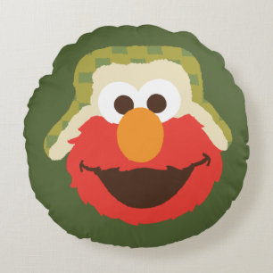 Elmo Woodland Face Rond Kussen