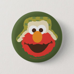Elmo Woodland Face Ronde Button 5,7 Cm