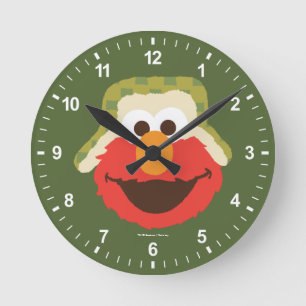 Elmo Woodland Face Ronde Klok