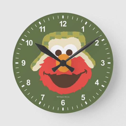 Elmo Woodland Face Ronde Klok (Voorkant)