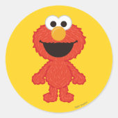 Elmo Wool Style Ronde Sticker (Voorkant)