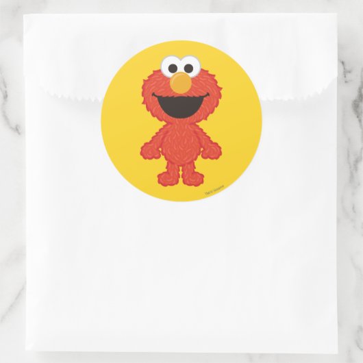 Elmo Wool Style Ronde Sticker (Tas)