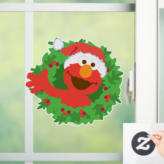 Elmo Wreath Raamsticker (Huis)
