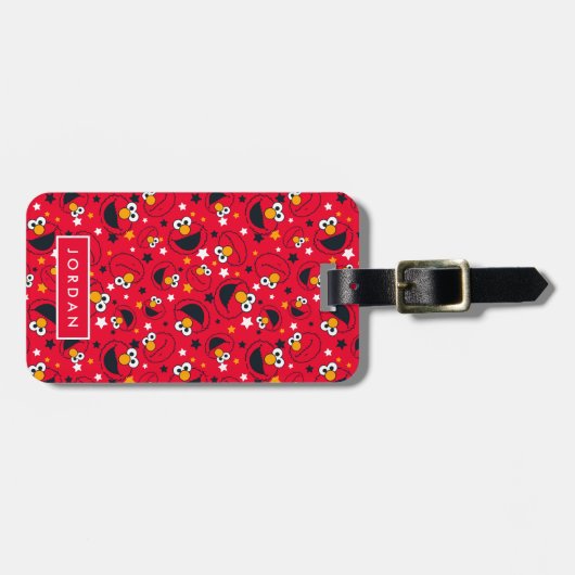 Elmo | Zo Gekke Star-patroon Bagagelabel (Voorkant horizontaal)
