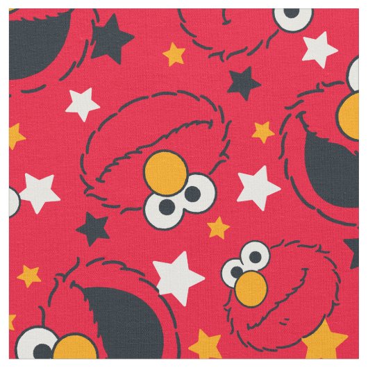 Elmo | Zo Gekke Star-patroon Stof (Close Up)
