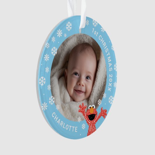 Elmo's Baby's 1st Christmas Photo Ornament (voorkant)
