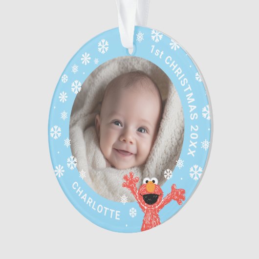 Elmo's Baby's 1st Christmas Photo Ornament (voorkant)
