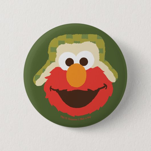Elmo's Bosgezicht Ronde Button 5,7 Cm (Voorkant)