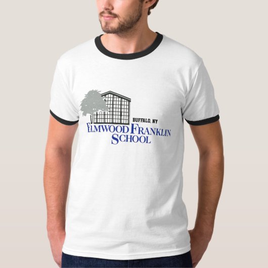 Elmwood Franklin School Retro Logo T-shirt (Voorkant)
