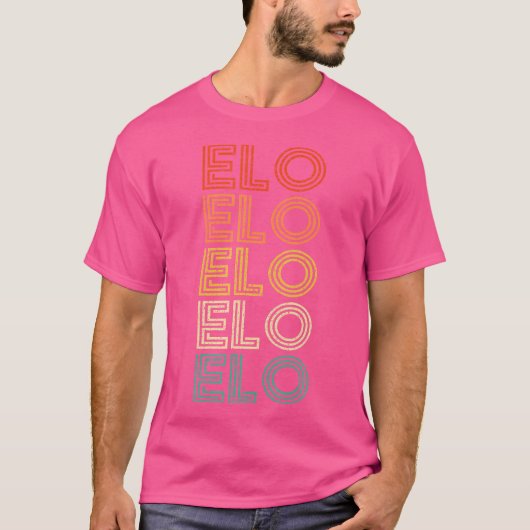 Elo Naam  Retro Mannen Vrouwen Jongen Meisje T-shirt (Voorkant)