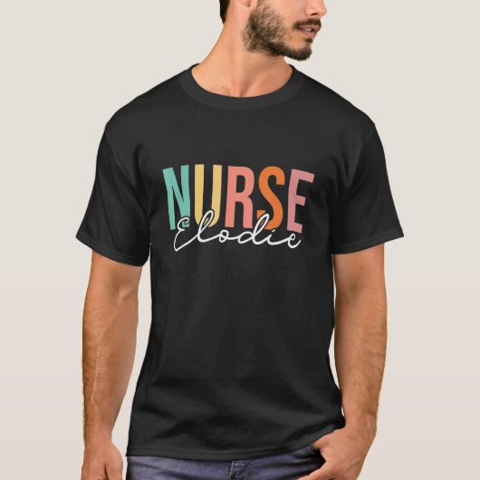 Elodie Medical Stethoscoop Doctor Nurse Custom Nam T-shirt (Voorkant)