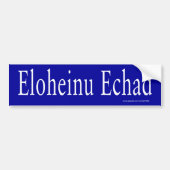 Eloheinu Echad Bumpersticker (wit) (Voorkant)