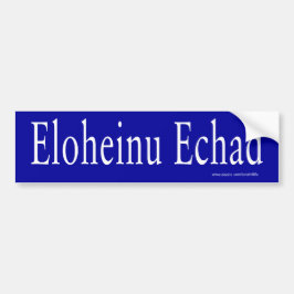 Eloheinu Echad Bumpersticker (wit)