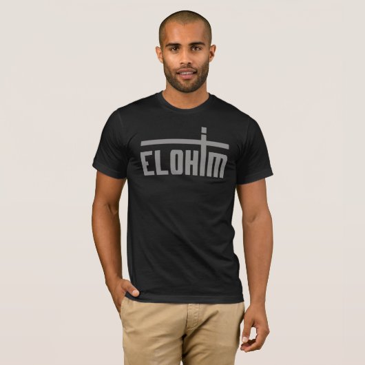 Elohim Croix Gris TRANS PNG T-shirt (Voorkant volledig)