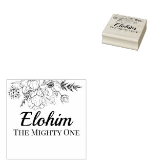 Elohim Hebreeuwse Namen van God Typografie Rubberstempel